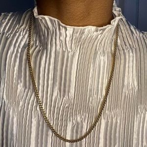 Minimalist 18K gold plated stainless steel curb chain 🕊